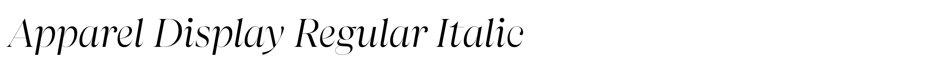 Apparel Display Regular Italic